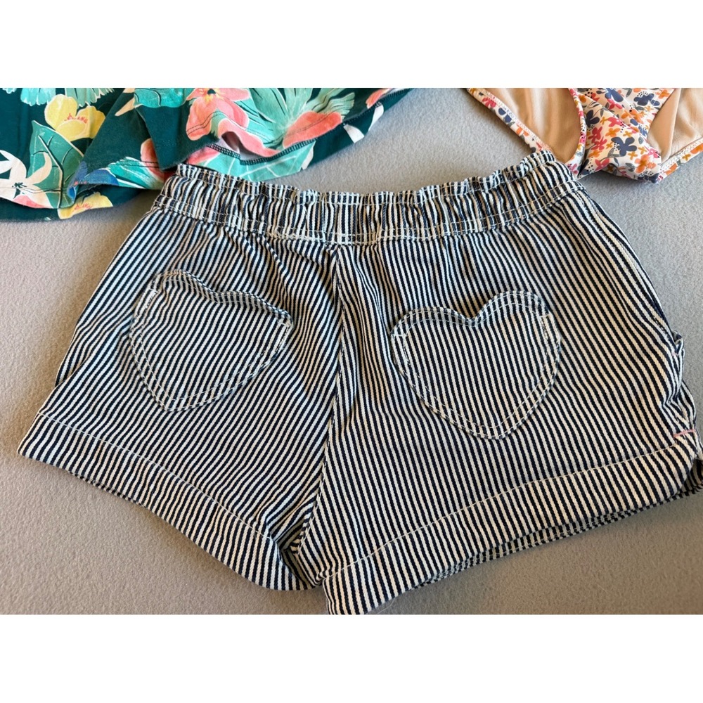 Girls Summer Bundle Boden Heart Shorts Tea Swimsuit Floral Romper 11-12 - Picture 3 of 10